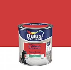 Peinture Crème de Couleur Dulux Valentine satin rouge Design 0,5L