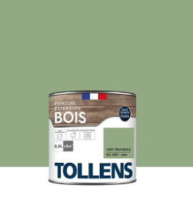 Peinture extérieure bois Tollens satin vert provence 500ml