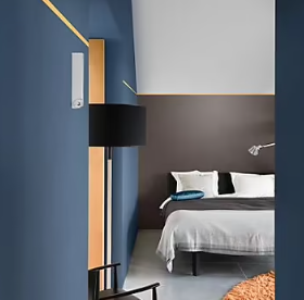 Peinture murs et boiseries Couture de Dulux Valentine satin velours bleu stone 2L