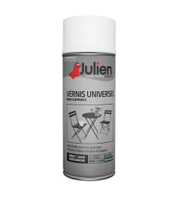 Vernis aérosol universel multi supports intérieur extérieur Julien satin incolore 400ml