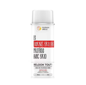 Peinture aérosol Relook tout Maison Déco vernis brillant incolore transparent 400ml