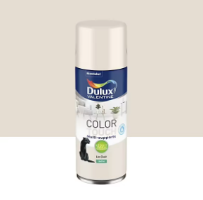 Peinture aérosol Color Touch multi supports Dulux Valentine satin lin clair 400ml