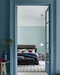Peinture Valentine murs et boiseries Dulux Valentine bleu divin velouté mat 0,5L