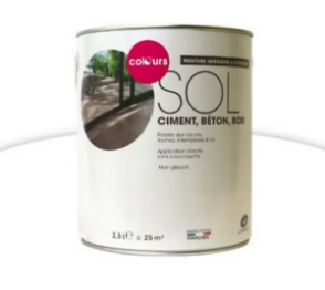 Peinture sol intérieur/extérieur Colours blanc brillant laque 2,5L