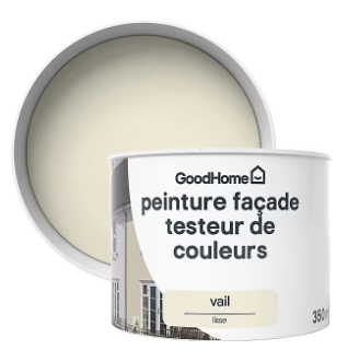 Testeur peinture façade GoodHome Classique blanc cassé meulière lisse mat 350ml