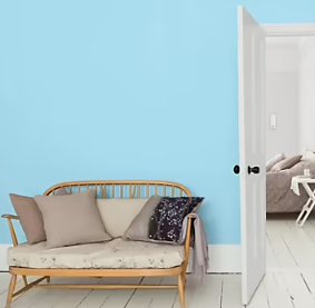 Peinture intérieure couleur Crème De Couleur Dulux Valentine satin bleu Rêveur 2.5L