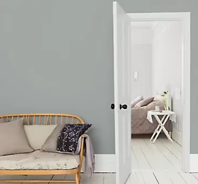 Peinture Crème De Couleur Dulux Valentine satin gris alpaga 2,5L + 20% gratuit