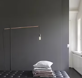 Peinture couleur murs, boiseries et radiateurs Crème de couleur Dulux Valentine gris pierre de lave satin 2,5L