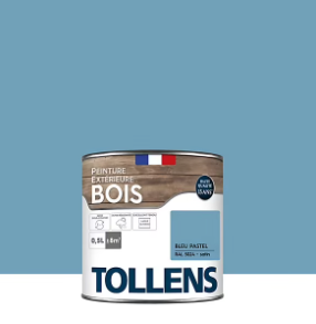 Peinture extérieure bois Tollens satin bleu pastel 500ml