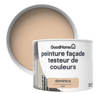 Testeur peinture façade GoodHome Classique dominica ocre rose lisse mat 350ml