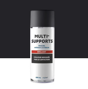 Peinture aérosol multi-supports brillant noir 400ml