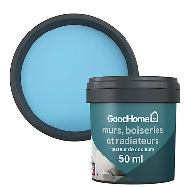 Testeur peinture intérieure couleur GoodHome satin fréjus bleu 50ml