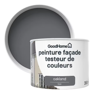 Testeur peinture façade GoodHome Classique oakland gris anthracite lisse mat 350ml