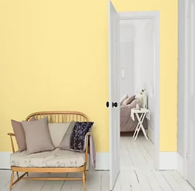 Peinture murs et boiseries Color Resist Dulux Valentine satin jaune citron 2,5L