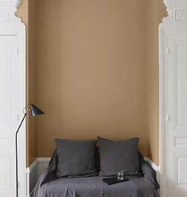Peinture multisupport murs, plafonds et boiseries Velours de peinture beige ocre de bruoux Libéron 0,5L