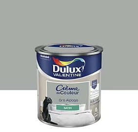 Peinture Crème de Couleur Dulux Valentine satin gris alpaga 0,5L