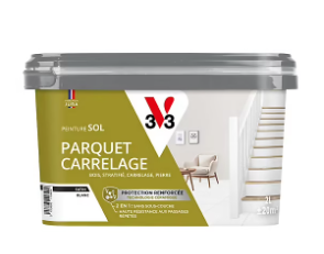 Peinture de rénovation sol, parquet, carrelage V33 blanc satin 2L