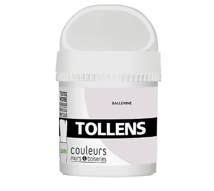 Testeur peinture murs et boiseries Tollens ballerine satin 50ml