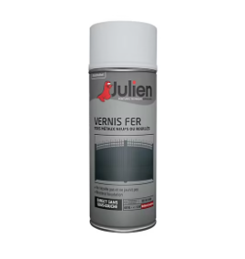 Vernis aérosol tous métaux neufs ou rouillés Julien brillant incolore 400ml
