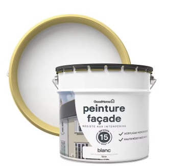 Peinture façade GoodHome Classique blanc lisse 10L