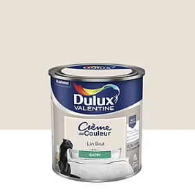 Peinture Crème de Couleur Dulux Valentine satin lin brut 0,5L