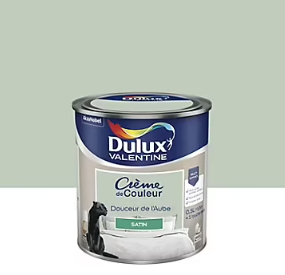 Peinture Crème de Couleur Dulux Valentine satin douceur de l'aube 0,5L