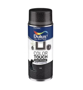 Peinture aérosol Color Touch multi supports Dulux Valentine effet martelé noir 400ml