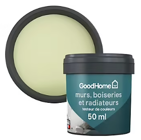 Testeur peinture intérieure couleur GoodHome satin galway vert 50ml