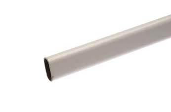 Tube de penderie ovalee plastique blanc L. 2000 mm