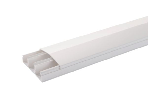 ATRIANE white PVC molding with 2 partitions of 2 ml wiring 2.5² 19+25+19 l. 74 mm 1 PCE