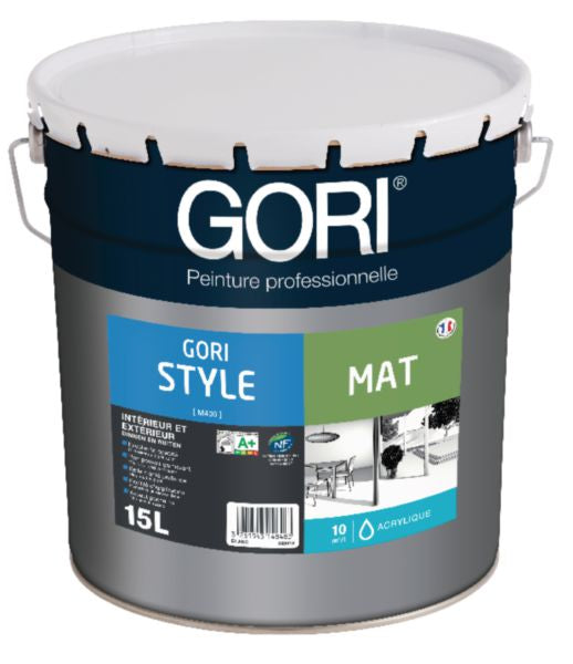 Matte acrylic paint NF GORISTYLE Calibrated White 15 L