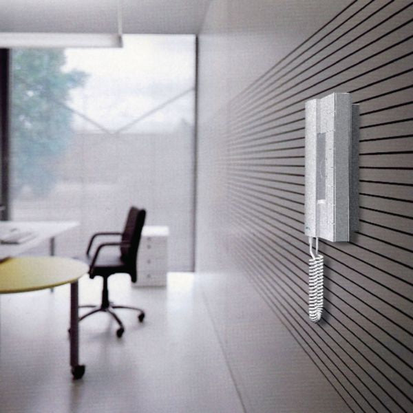 Universal audio handset with 2 or 5 wire ringer adjustment white h. 220 x L. 84 x D. 53 mm