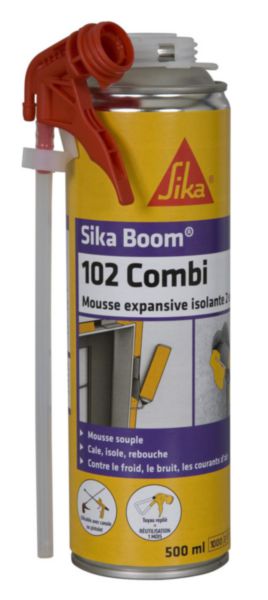 SIKA BOOM 102 COMBI 2 in 1 insulating expanding foam white 500 ml aerosol