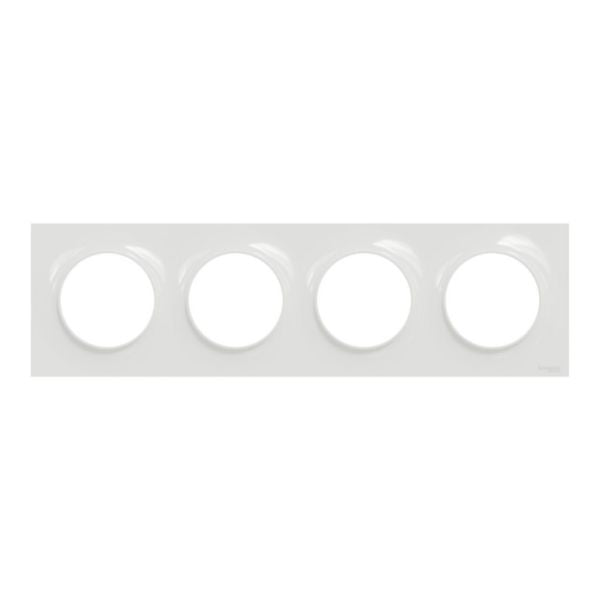 ODACE PLAQUE STYL BLANC 4 POSTES