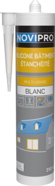 Joint silicone bâtiment blanc