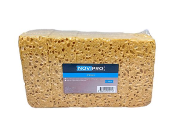 Set of 5 heavy duty vegetable sponges L. 140 x W. 90 x D. 50 mm