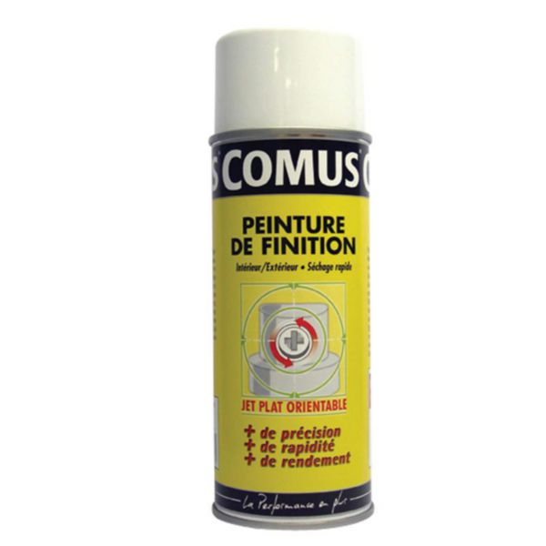 Bombe de peinture glycérophtalique de finition haute température blanc brillant aérosol de 400 ml