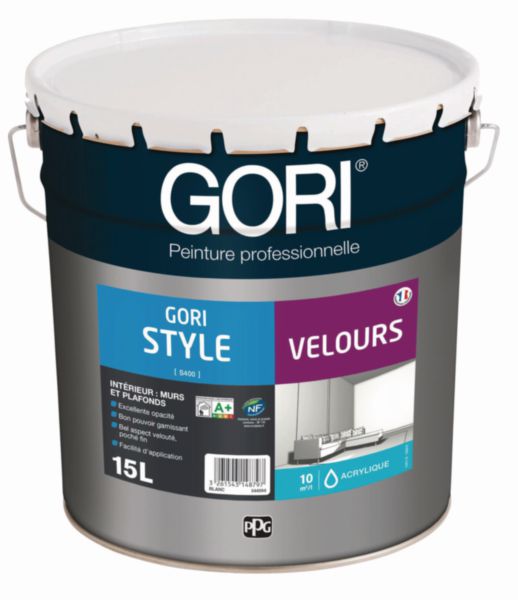 NF GORISTYLE Velvet Acrylic Paint Calibrated White 15 L