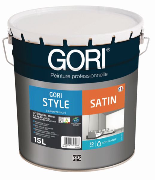 NF GORISTYLE Satin Acrylic Paint Calibrated White 15 L