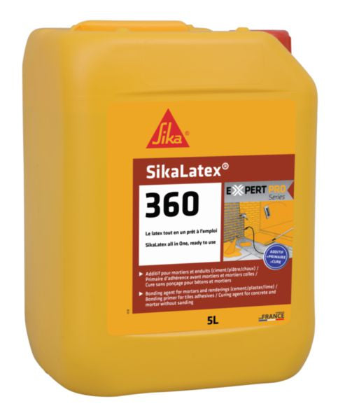 Additif pour mortiers et bétons SIKALATEX 360 blanc bidon de 5 L
