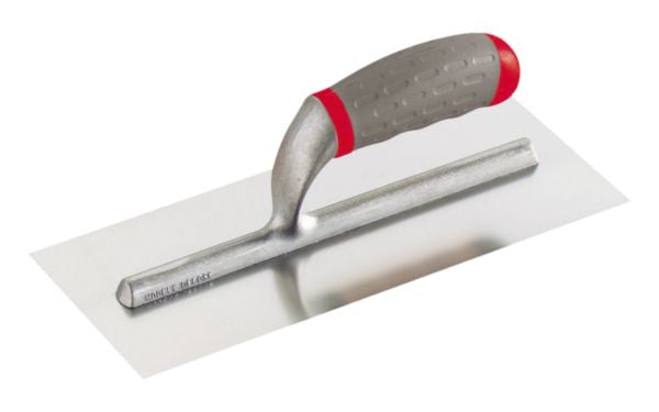 Straight stainless steel trowel L. 28 x W. 12 cm x th. 0.6 mm