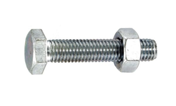 Boulon à tête hexagonale en acier zingué 8 x L. 40 mm vybac de 40 pièces