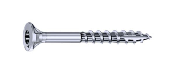 A2 stainless steel countersunk head wood screw with star drive, ø 4 x L. 40 mm, thread 22 mm, box of 200 pieces
