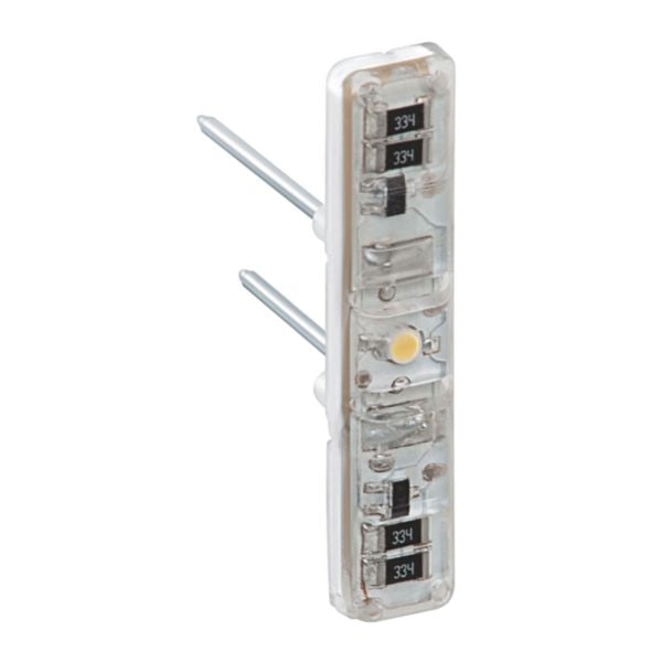 Voyant lumineux à LED NF CELIANE et MOSAIC blanc 230 V fixation frontale