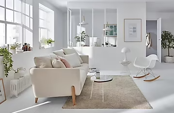 Peinture murs plafonds et boiseries Dulux Valentine 98% monocouche mat blanc 10L +20% gratuit