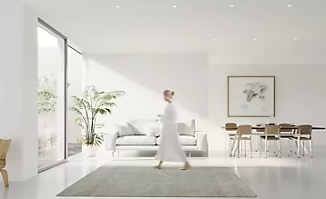 Peinture murs, plafonds et boiseries éclat de blanc V33 blanc velours 10L