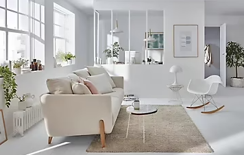 Peinture murs plafonds et boiseries Dulux Valentine 98% monocouche satin blanc 10L +20% gratuit