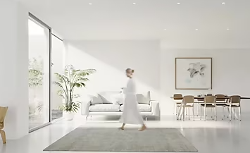 Peinture murs, plafonds et boiseries éclat de blanc V33 blanc satin 10L + 20% gratuit