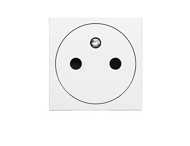Mécanisme prise 2pôles+terre affleurante 2 modules Legrand Mosaïc