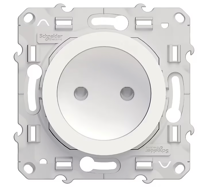 Mécanisme prise sans terre Schneider Electric Odace blanc